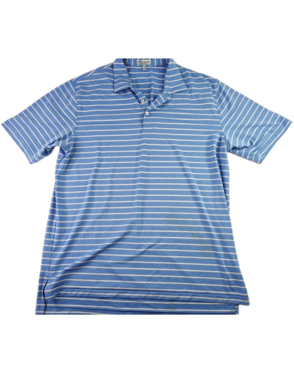 Peter Millar Summer Comfort Polo Harmony Landing Blue Stripe Mens XL